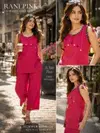 Ff Daboo Cotton Strips Pattern Thread work Co Ord Set